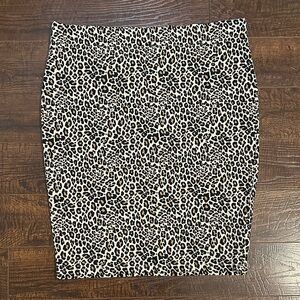 Ana Leopard Print Pencil Skirt Size 1x